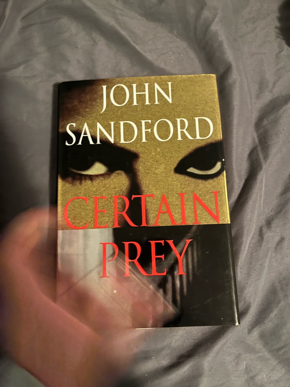 John Sandford Certain Prey Hardcover Book - Gold, Black, Red